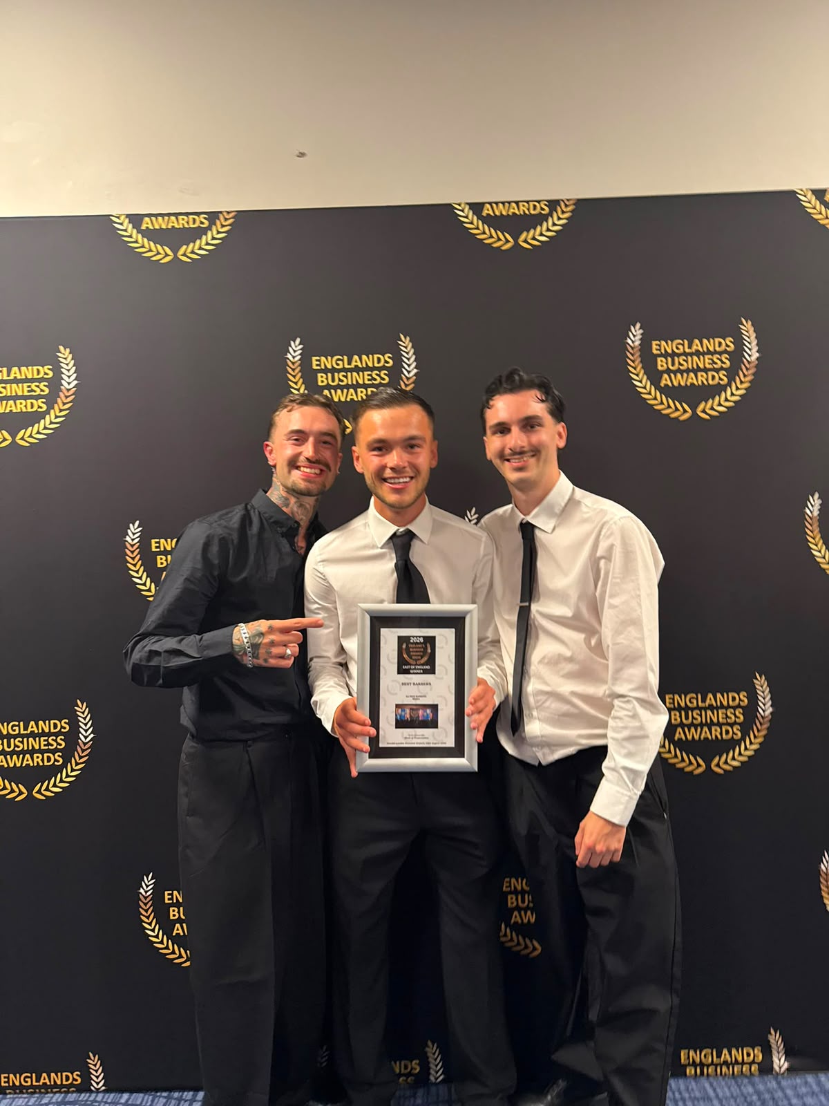 The ILL Fate team with their Best Barber award